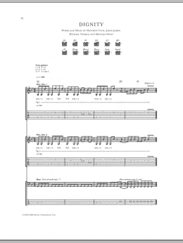 page one of Dignity (Guitar Tab)