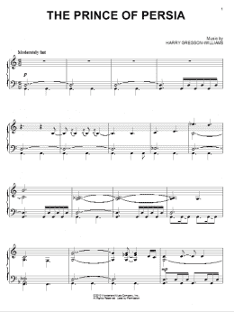 page one of The Prince Of Persia (Piano Solo)