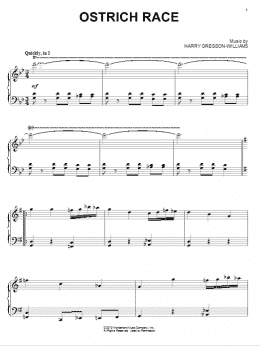 page one of Ostrich Race (Piano Solo)