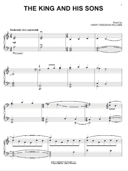 page one of The King And His Sons (Piano Solo)