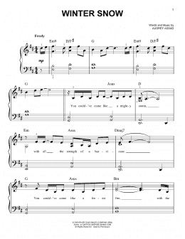 page one of Winter Snow (Easy Piano)