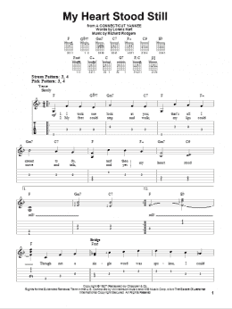 page one of My Heart Stood Still (Easy Guitar Tab)