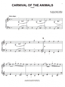 page one of Carnival Of The Animals (Finale) (from Fantasia 2000) (arr. Phillip Keveren) (Easy Piano)