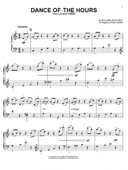 page one of Dance Of The Hours (from Fantasia) (arr. Phillip Keveren) (Easy Piano)