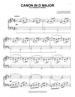 page one of Canon In D (arr. Phillip Keveren) (Easy Piano)