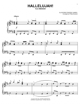page one of Hallelujah Chorus (arr. Phillip Keveren) (Easy Piano)