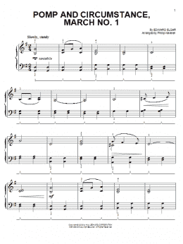 page one of Pomp And Circumstance, March No. 1 (from Forrest Gump) (arr. Phillip Keveren) (Easy Piano)