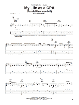 page one of My Life As A CPA (Parallel Universe #43) (Guitar Tab)