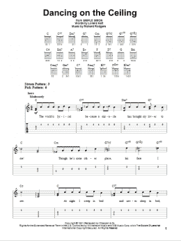 page one of Dancing On The Ceiling (Easy Guitar Tab)