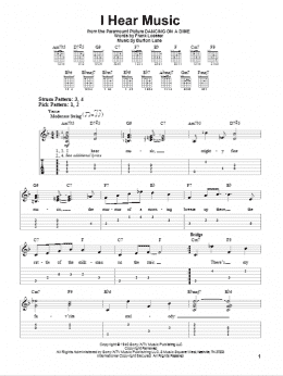 page one of I Hear Music (Easy Guitar Tab)