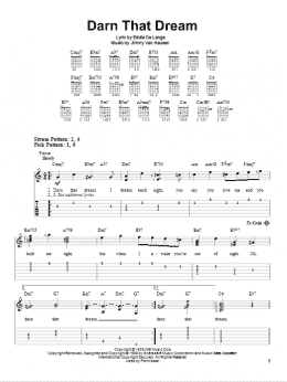 page one of Darn That Dream (Easy Guitar Tab)