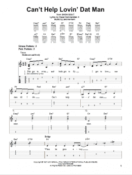 page one of Can't Help Lovin' Dat Man (Easy Guitar Tab)