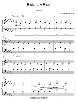 page one of Rickshaw Ride (Piano Duet)