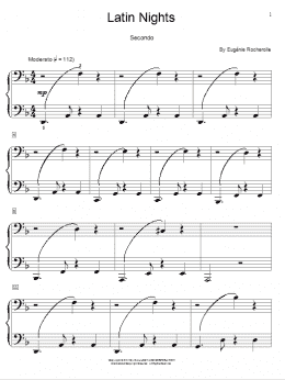 page one of Latin Nights (Piano Duet)