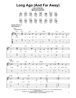 page one of Long Ago (And Far Away) (Easy Guitar Tab)
