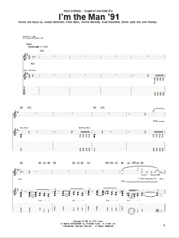 page one of I'm The Man '91 (Guitar Tab)