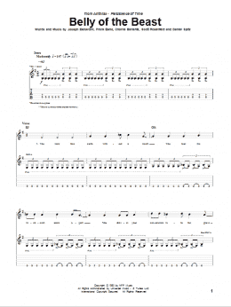 page one of Belly Of The Beast (Guitar Tab)