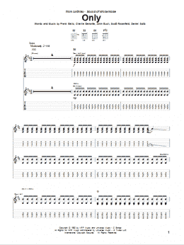 page one of Only (Guitar Tab)