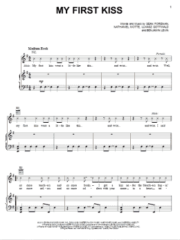 page one of My First Kiss (Piano, Vocal & Guitar Chords (Right-Hand Melody))