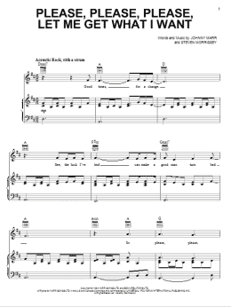page one of Please, Please, Please, Let Me Get What I Want (Piano, Vocal & Guitar Chords (Right-Hand Melody))