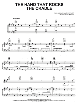 page one of The Hand That Rocks The Cradle (Piano, Vocal & Guitar Chords (Right-Hand Melody))