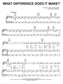 page one of What Difference Does It Make? (Piano, Vocal & Guitar Chords (Right-Hand Melody))