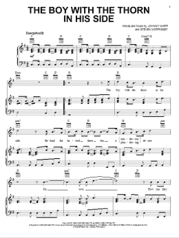 page one of The Boy With The Thorn In His Side (Piano, Vocal & Guitar Chords (Right-Hand Melody))