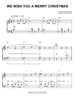 page one of We Wish You A Merry Christmas [Jazz version] (arr. Phillip Keveren) (Easy Piano)