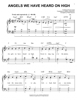page one of Angels We Have Heard On High [Jazz version] (arr. Phillip Keveren) (Easy Piano)