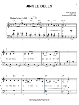 page one of Jingle Bells [Jazz version] (arr. Phillip Keveren) (Easy Piano)