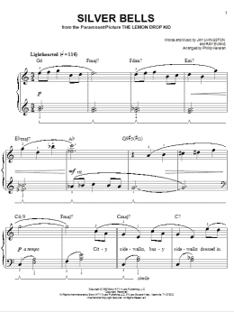 page one of Silver Bells [Jazz version] (arr. Phillip Keveren) (Easy Piano)