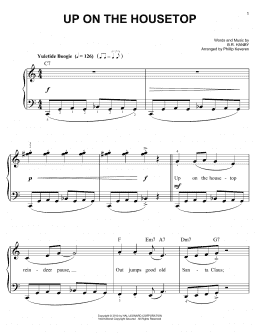 page one of Up On The Housetop [Jazz version] (arr. Phillip Keveren) (Easy Piano)