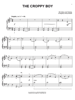 page one of The Croppy Boy (arr. Phillip Keveren) (Easy Piano)