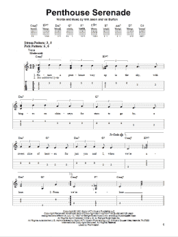 page one of Penthouse Serenade (Easy Guitar Tab)