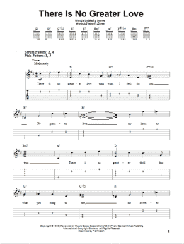 page one of There Is No Greater Love (Easy Guitar Tab)