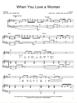 page one of When You Love A Woman (Piano & Vocal)