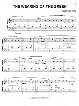 page one of The Wearing Of The Green (arr. Phillip Keveren) (Easy Piano)