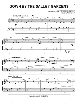 page one of Down By The Sally Gardens (arr. Phillip Keveren) (Easy Piano)