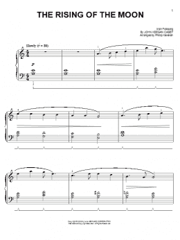page one of The Rising Of The Moon (arr. Phillip Keveren) (Easy Piano)