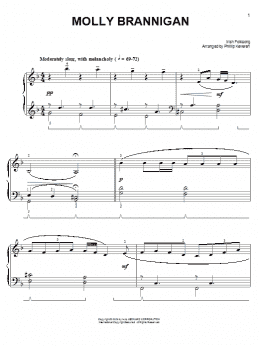 page one of Molly Brannigan (arr. Phillip Keveren) (Easy Piano)