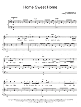page one of Home Sweet Home (Piano, Vocal & Guitar Chords (Right-Hand Melody))