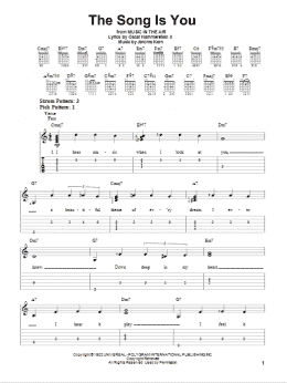 page one of The Song Is You (Easy Guitar Tab)