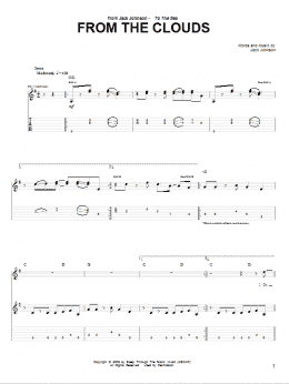 page one of From The Clouds (Guitar Tab)