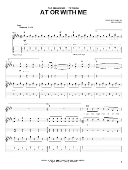 page one of At Or With Me (Guitar Tab)