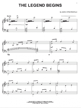page one of The Legend Begins (Piano Solo)