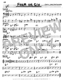 page one of Four On Six (Real Book – Melody & Chords – C Instruments)