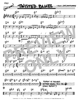 page one of Twisted Blues (Real Book – Melody & Chords – C Instruments)