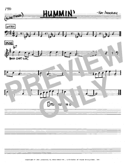 page one of Hummin' (Real Book – Melody & Chords – C Instruments)
