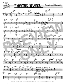 page one of Twisted Blues (Real Book – Melody & Chords – Bass Clef Instruments)