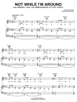 page one of Not While I'm Around (Piano, Vocal & Guitar Chords (Right-Hand Melody))